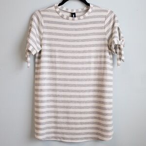 Agnes & Dora grey & white stripe shirt-S